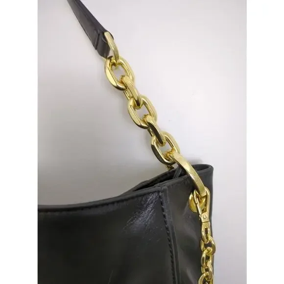 Michael Kors Stanthorpe Large Black Leather Shoulder Bag. - Picture 6 of 8